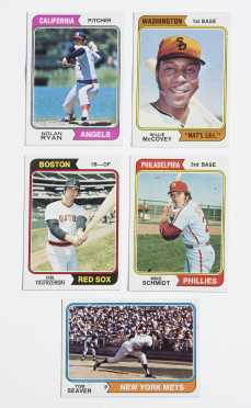 1974 Topps Baseball Set Missing 26 Cards 90% Near Mint