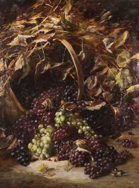 William Preston Phelps Still Life of a Basket of Grapes