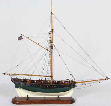 Revenue Cutter Ship Model, a model of the "Diligence" 1817