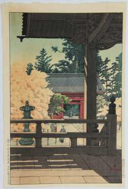 Kawase Hasui, "Myohon Temple, Kamakura,"