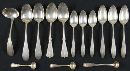 Coin & Sterling Silver Spoon Lot