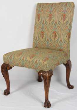 English Queen Anne Backed Stool
