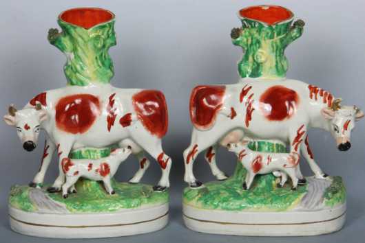 Pair of Staffordshire Vases