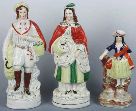 Three Staffordshire Figurines