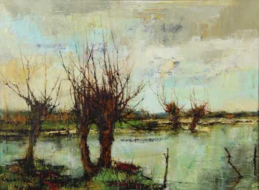 Impressionistic Landscape, oil on canvas
