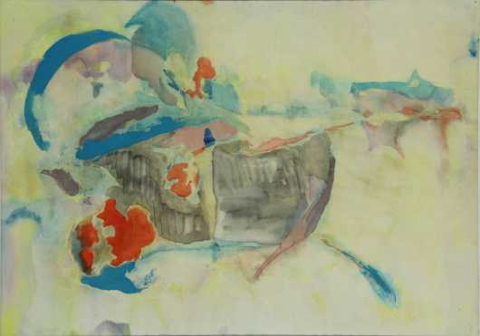 Edgar Ortiz, impressionistic gouache/watercolor on paper