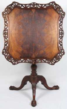Mahogany Chippendale Style Tea Table
