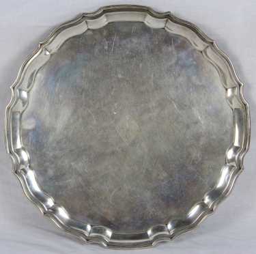 Chippendale Style Sterling Footed Tray