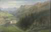 Primitive Landscape, oil on canvas of the "Overlook Inn, Colorado," 
