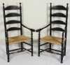 Two William and Mary Style Ladder-Back Arm Chairs