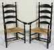 Two William and Mary Style Ladder-Back Arm Chairs