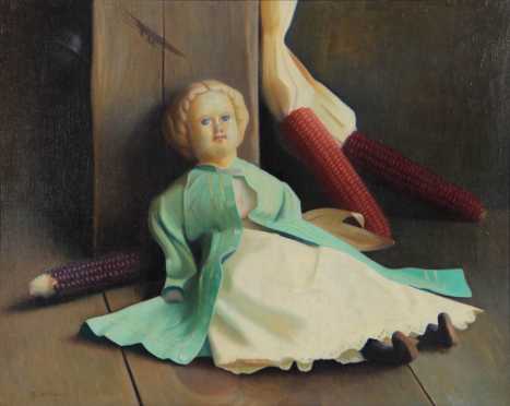 Sidney Willis, NH, still life of a doll