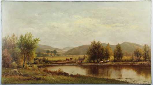 Charles Wilson Knapp,  oil on canvas landscape