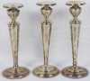 Three Sterling Silver Candlesticks