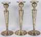 Three Sterling Silver Candlesticks