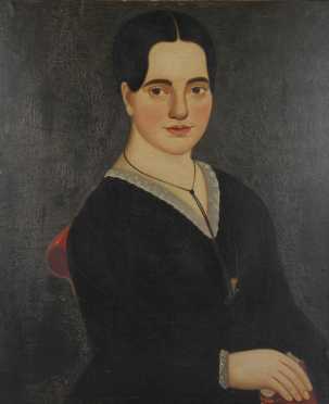 William Mathew Prior, attributed,  oil on canvas painting of Malvina Harriman