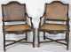 Pair of French Caned Armchairs