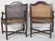 Pair of French Caned Armchairs
