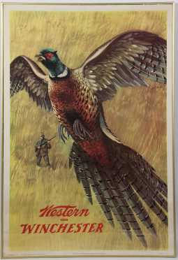 Winchester Advertising Poster, "Western Winchester" by Weimer Pursell