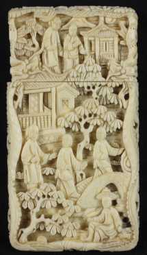 Chinese Carved Ivory Card Case