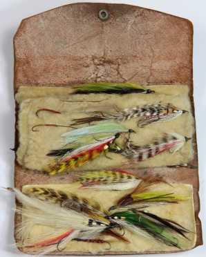 Leather Case with Wet Fly Collection