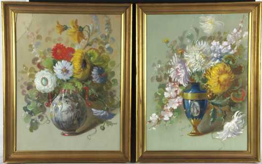 Pair of Italian Floral Still Life Painting