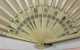 French Decorated Fan, "Faucon" Paris gold embossed label 
