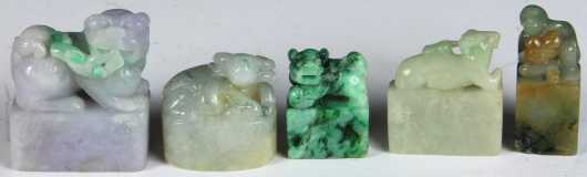 Five Chinese Jadeite Chops