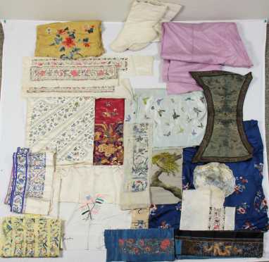 Lot of Chinese Embroidery on Silk
