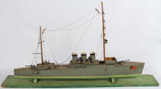 Steam and Sail Warship Boat Model
