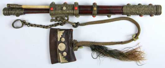 Mongolian Knife and Chop Stick Travelling Set