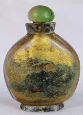 Chinese Reverse Painted Glass Snuff