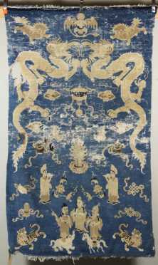 Antique Chinese Oriental Scatter Rug