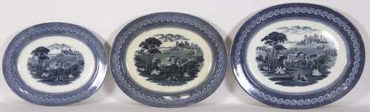 Nest of Three English Porcelain Platters