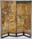 Chinese Four Panel Painted Screen, 19th century