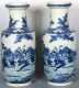 Pair of Chinese Blue and White Vases