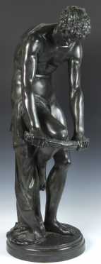 Louis Leopold bronze casting of a young man