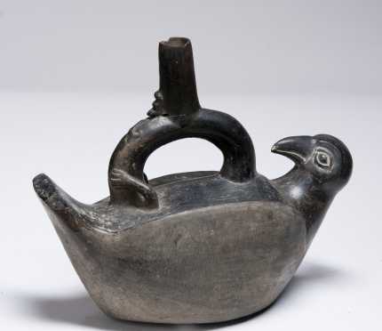 A Chimu bird vessel, 900 - 1400 AD