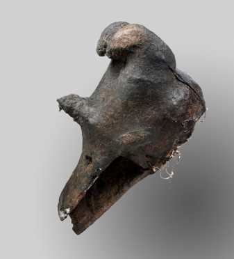 A Bamana shrine object in the form of a mask