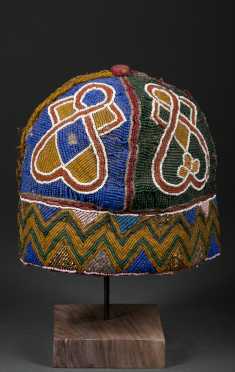 A Yoruba beaded hat