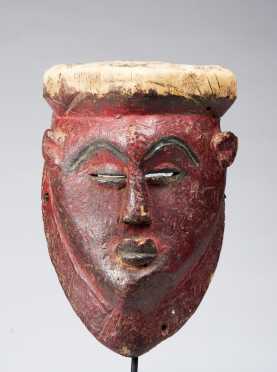 A fine and rare Red Punu or Lumbo mask