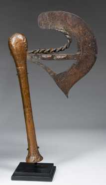 A lovely Nsapo copper covered axe