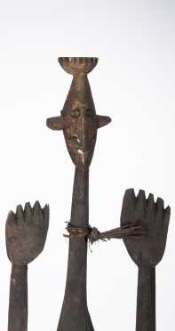 A fine and unusual Asmat figure, West new Guinea