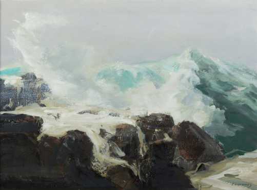 Jay H Connoway oil on canvas seascape