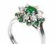 Tiffany Diamond & Emerald Cluster Ring