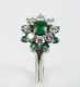 Tiffany Diamond & Emerald Cluster Ring