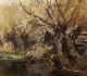 William Preston Phelps, oil on canvas of a woodland landscape