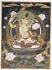 A Tibetan Thangka Depicting Manjushri.