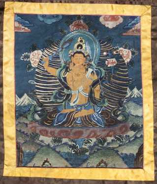 A Tibetan Thangka of Manjushri