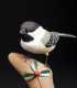 Robert & Virginia Warfield, signed "Wood Thrush Carving" and a "Black Capped Chickadee"